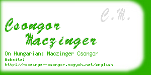 csongor maczinger business card